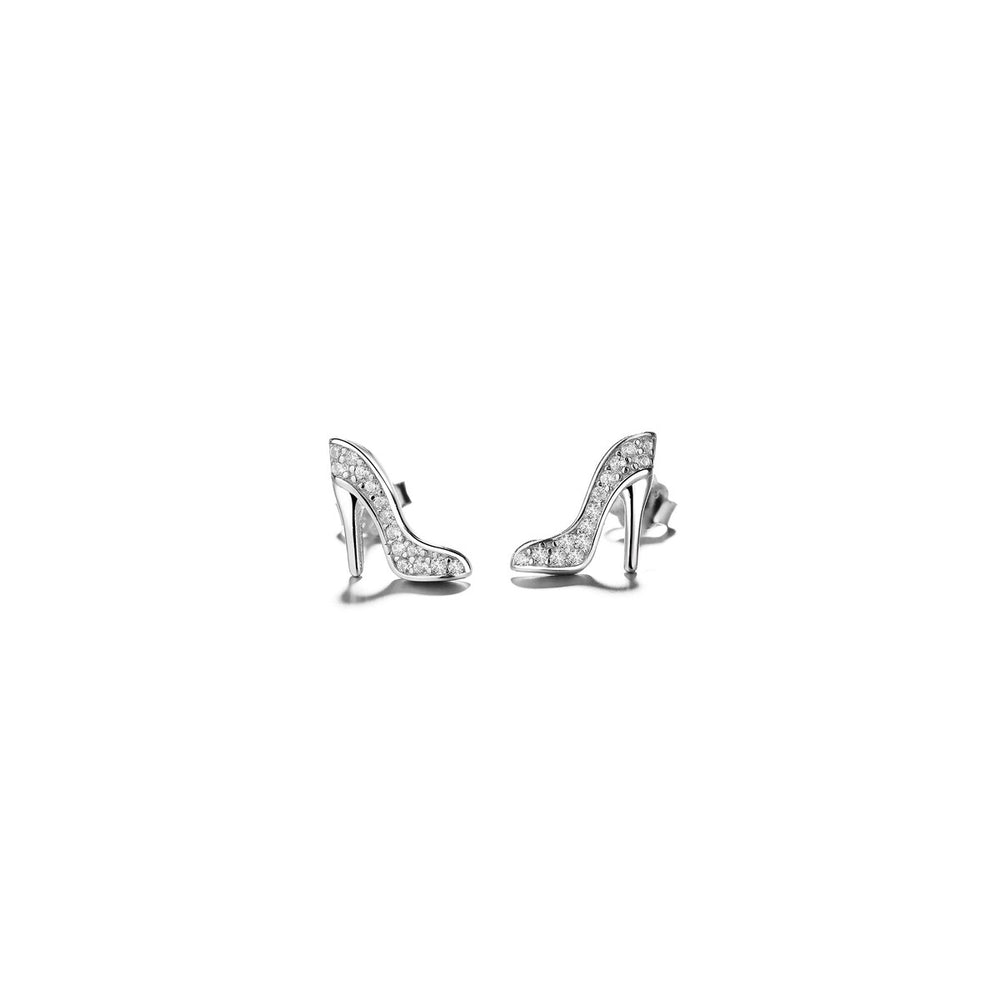 Sterling Silver Stiletto Stud Earrings with Crystals from Swarovski