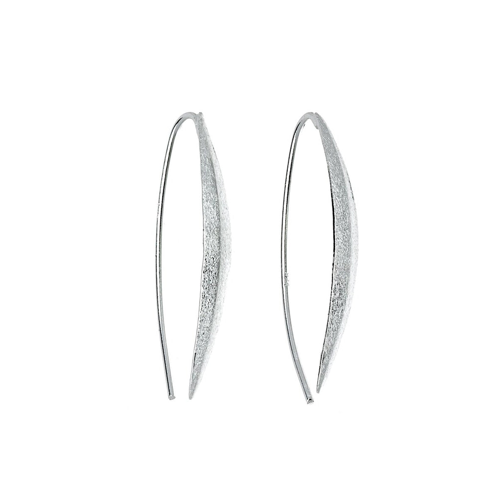 Sterling Silver Textured Minimalist Threader Earrings