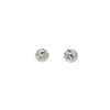 Sterling Silver Textured Star Dome Stud Earrings