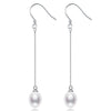 Sterling Silver Threader White Freshwater Pearl Earrings