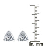 Sterling Silver Trillion Natural White Topaz Stud Earrings