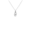 Sterling Silver Trio Pendant Necklace - White