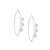 Sterling Silver Triple Heart Threader Earrings