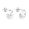 Sterling Silver Triple Hoop Earrings