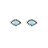 Sterling Silver Turquoise Eye Stud Earrings