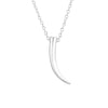 Sterling Silver Tusk Pendant Necklace