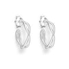 Sterling Silver Twisted Hoop Earrings