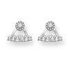 Sterling Silver Two-Way Stud & Drop Earrings with Cubic Zirconia