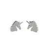 Sterling Silver Unicorn Stud Earrings