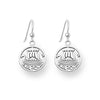 Sterling Silver Viking Boat Round Drop Earrings