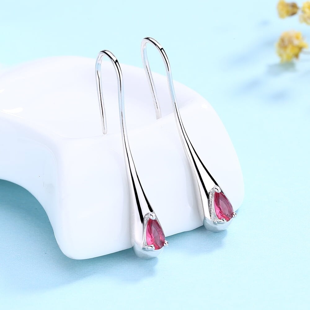 Sterling Silver Water Drop Earrings