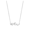 Sterling Silver Waves Pendant Necklace - White