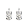 Sterling Silver White Topaz and Diamond Stud Earrings