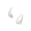 Sterling Silver Wing Crawler Earrings with Cubic Zirconia