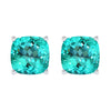 Sterling Silver Women Stud Earrings 5.00Ct Paraiba Tourmaline