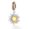 Sterling Silver Yellow Sun Dangle Charm