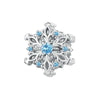 Sterling Silver & Blue CZ Snowflake Charm