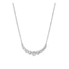 Sterling Silver & CZ Circular Graduated Necklace - White