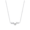 Sterling Silver & CZ Star Clustered Pendant Necklace - White