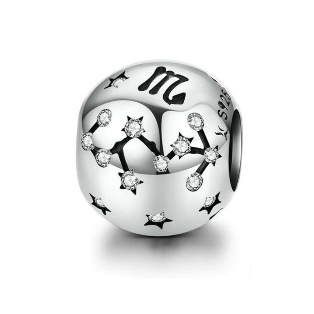 Sterling Silver & CZ Zodiac Charm