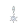 Sterling Silver & Clear CZ Snowflake Dangling Charm