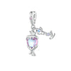 Sterling Silver & Crystal Apple Dangling Charm