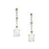 Sterling Silver & Cubic Zirconia Drop Earrings with Moonstone