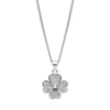 Sterling Silver & Cubic Zirconia Four Leaf Clover Pendant Necklace - White