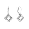 Sterling Silver & Cubic Zirconia Geometric Leverback Drop Earrings