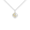 Sterling Silver & Cubic Zirconia Moon Star Pendant Necklace - White