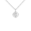 Sterling Silver & Cubic Zirconia Moon & Star Pendant Necklace - White