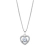 Sterling Silver & Cubic Zirconia Open Heart Pendant Necklace - White