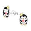 Sterling Silver & Cubic Zirconia Penguin Stud Earrings