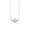 Sterling Silver & Cubic Zirconia Saturn Pendant Necklace - White