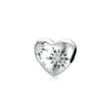 Sterling Silver & Cubic Zirconia Snowflake-Accent Heart Charm