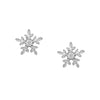 Sterling Silver & Cubic Zirconia Snowflake Stud Earrings