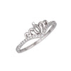 Sterling Silver & Cubic Zirconia Tiara Ring