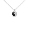 Sterling Silver & Cubic Zirconia Yin Yang Pendant Necklace - White