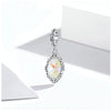 Sterling Silver & Iridescent CZ Orante Dnagling Bracelet Charm