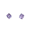 Sterling Silver & Swarovski Crystal Cube Stud Earrings