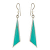 Sterling Silver & Turquoise Triangular Drop Earrings