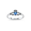 Sterling Silver and Cubic Zirconia Claddagh Ring