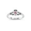 Sterling Silver and Cubic Zirconia Claddagh Ring