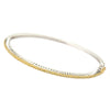 Sterling Silver with 0.50 CTTW Natural Yellow Diamond Bangle Bracelet