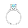 Sterling Silver with Oval Shape 3.35cttw Mercury Opal Topaz Solitaire Ring