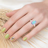 Sterling Silver with Oval Shape 3.35cttw Mercury Opal Topaz Solitaire Ring