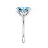 Sterling Silver with Oval Shape 3.35cttw Natural Sky Blue Topaz Solitaire Ring