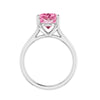 Sterling Silver with Oval Shape 3.35cttw Pink Topaz Solitaire Ring