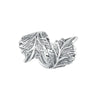 Sterling Sterling Silver Imprinted Leaves Twisted Charm