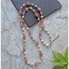 Strawberry Quartz Cultured Pearl Twist Knot Necklace